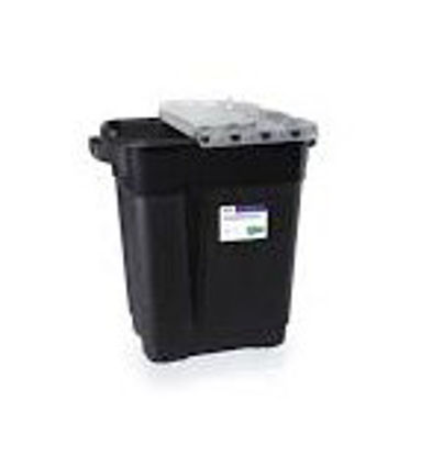 Picture of RCRA Waste Container Recykleen™ 23-1/2 H X 20 W X 14-3/4 D Inch 17 Gallon Black Base / Translucent Top Vertical Entry Gasketed Hinged Lid305071
