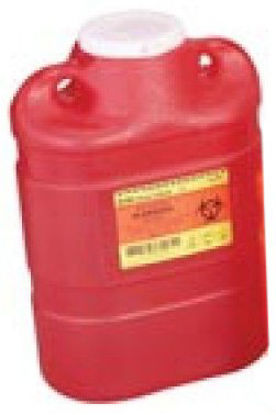 Picture of Chemotherapy Waste Container BD™ 18 H X 10-1/2 W X 7-1/2 D Inch 5 Gallon Yellow Base / Translucent Lid Vertical Entry Gasketed Tethered Screw On Lid305100