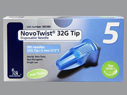 Picture of Insulin Pen Needle NovoTwist 32 Gauge 1/5 Inch Length Without Safety00169185389