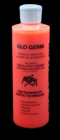 Picture of Germ Simulator Glo Germ™ 8 oz. Bottle Glo Germ Orange Powder / Mineral Oil NonSterileNC1189784