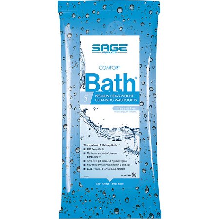Picture of Rinse-Free Bath Wipe Comfort Bath® Soft Pack Water / Glycerin / Aloe / Vitamin E Unscented 5 Count7956