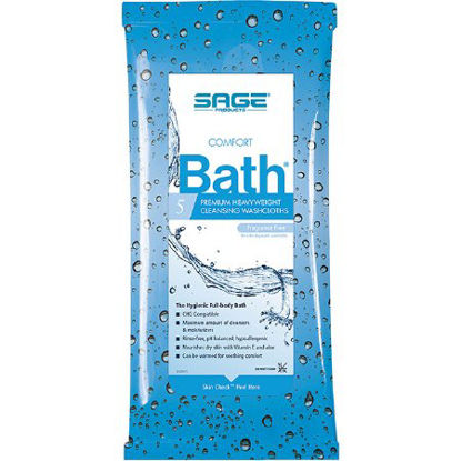 Picture of Rinse-Free Bath Wipe Comfort Bath® Soft Pack Water / Glycerin / Aloe / Vitamin E Unscented 5 Count7956