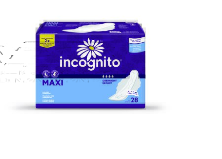 Picture of Feminine Pad Incognito® Maxi / Overnight Heavy Absorbency10006609