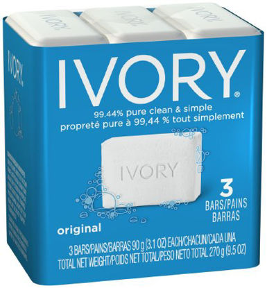 Picture of Soap Ivory® Bar 3 oz. Individually Wrapped Light Scent0272364