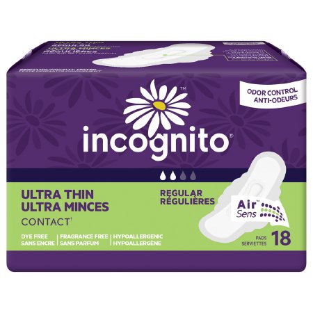Picture of Feminine Pad Incognito® Ultra Thin / Regular Moderate Absorbency10006619