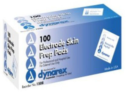 Picture of Electrode Skin Prep Pad Dynarex® 70% Strength Isopropyl Alcohol Individual Packet NonSterile1508