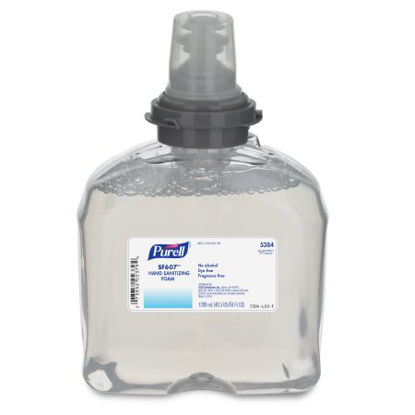 Picture of Alcohol-Free Hand Sanitizer Purell® SF607™ 1,200 mL BZK (Benzalkonium Chloride) Foaming Dispenser Refill Bottle5384-02