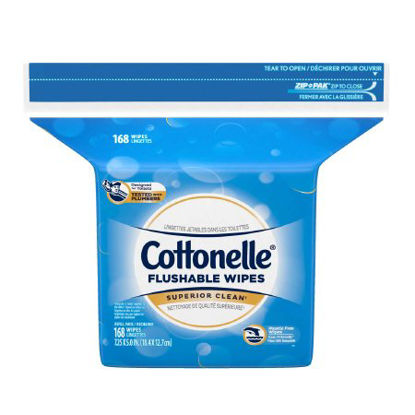 Picture of Flushable Personal Wipe Cottonelle® Fresh Care Refill Pouch Water / Sodium Chloride / Sodium Benzoate Scented 168 Count10358