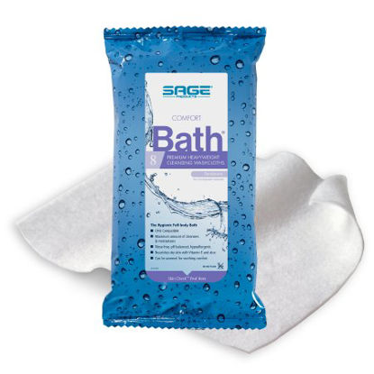 Picture of Rinse-Free Bath Wipe Comfort Bath® Soft Pack Water / Glycerin / Aloe / Vitamin E Scented 8 Count7942
