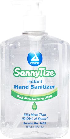 Picture of Hand Sanitizer with Aloe SannyTize™ 16 oz. Ethyl Alcohol Gel Pump Bottle1432