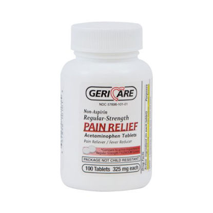 Picture of Pain Relief Geri-Care® 325 mg Strength Acetaminophen Tablet 100 per Bottle60-101-01