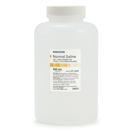 Picture of McKesson Irrigation Solution Sodium Chloride 0.9% Not for Injection Bottle, Screw Top 500 mL37-6280