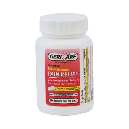Picture of Pain Relief Geri-Care® 500 mg Strength Acetaminophen Tablet 100 per Bottle60-201-01