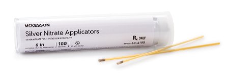 Picture of McKesson Silver Nitrate / Potassium Nitrate 75% - 25% Applicator Vial 100 Applicators63-4100