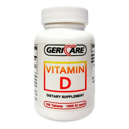 Picture of Vitamin Supplement Geri-Care® Vitamin D3 1000 IU Strength Tablet 100 per Bottle876-01-GCP