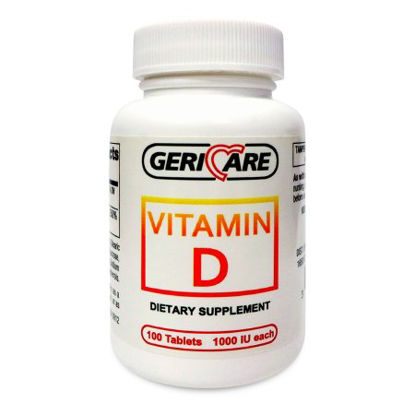 Picture of Vitamin Supplement Geri-Care® Vitamin D3 1000 IU Strength Tablet 100 per Bottle876-01-GCP