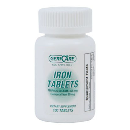 Picture of Mineral Supplement Geri-Care Iron 325 mg Strength Tablet 100 per Bottle60-703-01