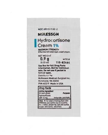 Picture of Itch Relief McKesson 1% Strength Cream 0.9 Gram Individual Packet118-82464