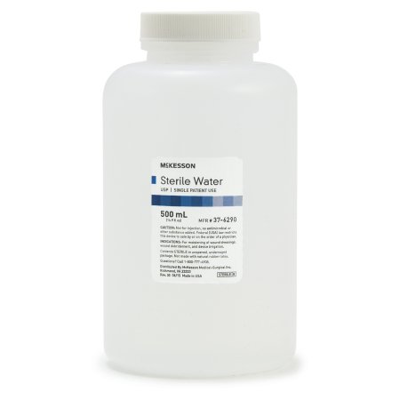 Picture of McKesson Irrigation Solution Sterile Water for Irrigation Not for Injection Bottle, Screw Top 500 mL37-6290
