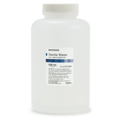 Picture of McKesson Irrigation Solution Sterile Water for Irrigation Not for Injection Bottle, Screw Top 500 mL37-6290