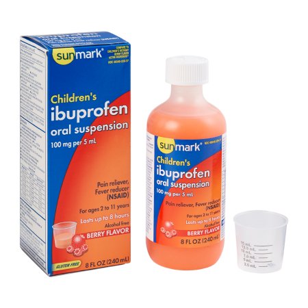 Picture of Children's Pain Relief sunmark® 100 mg / 5 mL Strength Ibuprofen Oral Suspension 8 oz.49348022937