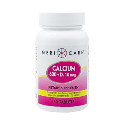 Picture of Joint Health Supplement Geri-Care Calcium / Vitamin D 600 mg - 400 IU Strength Tablet 60 per Bottle748-06-GCP