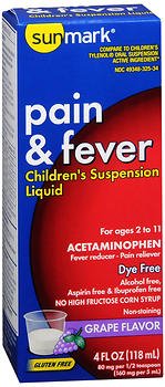 Picture of Children's Pain Relief sunmark® 160 mg / 5 mL Strength Acetaminophen Oral Suspension 4 oz.49348032534
