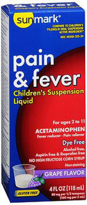 Picture of Children's Pain Relief sunmark® 160 mg / 5 mL Strength Acetaminophen Oral Suspension 4 oz.49348032534