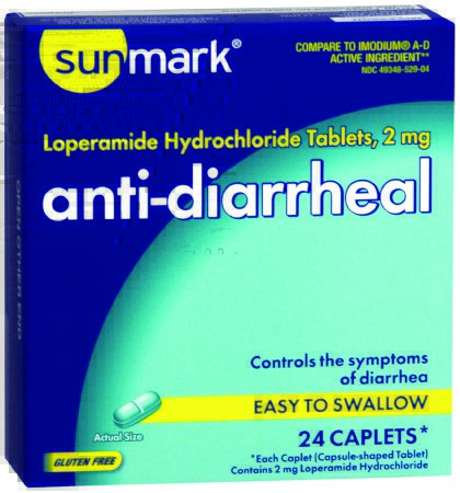 Picture of Anti-Diarrheal sunmark® 2 mg Strength Caplet 24 per Box49348052904