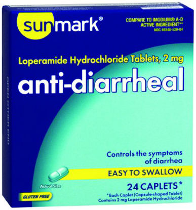 Picture of Anti-Diarrheal sunmark® 2 mg Strength Caplet 24 per Box49348052904