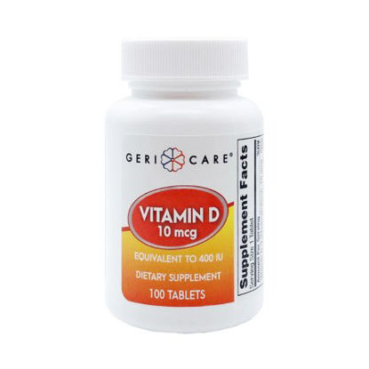 Picture of Vitamin Supplement Geri-Care Vitamin D-3 400 IU Strength Tablet 100 per Bottle60-874-01