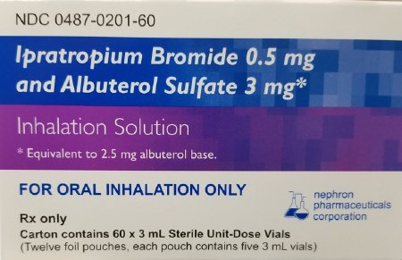 Picture of Ipratropium / Albuterol Sulfate 0.5 mg - 3 mg / 3 mL Solution Nebulizer Ampule 60 Ampules00487020160