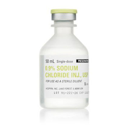 Picture of Diluent Sodium Chloride, Preservative Free 0.9% Solution Single Dose Vial 50 mL00409488850