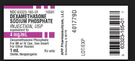 Picture of Dexamethasone Sodium Phosphate 4 mg / mL Injection Single Dose Vial 1 mL63323016501