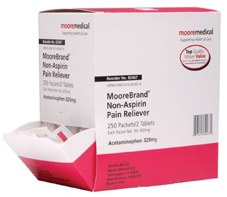 Picture of Pain Relief McKesson Brand 325 mg Strength Acetaminophen Unit Dose Tablet 250 per Box82467