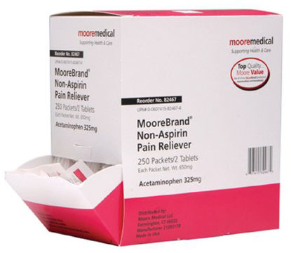 Picture of Pain Relief McKesson Brand 325 mg Strength Acetaminophen Unit Dose Tablet 250 per Box82467