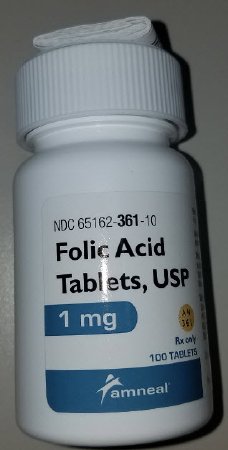Picture of Vitamin B Complex Folic Acid 1 mg Tablet Bottle 100 Tablets65162036110