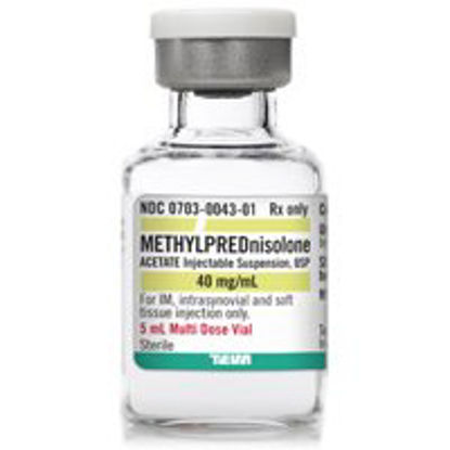 Picture of Methylprednisolone Acetate 40 mg / mL Injection Multiple Dose Vial 5 mL00703004301