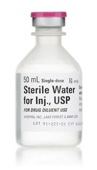 Picture of Diluent Sterile Water for Injection, Preservative Free Injection Single Dose Vial 50 mL00409488750