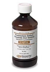 Picture of Prednisolone Sodium Phosphate 15 mg / 5 mL Solution Bottle 8 oz.00121075908