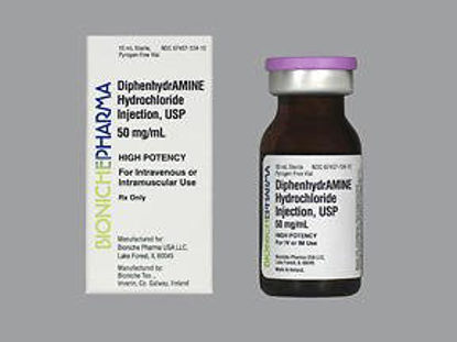 Picture of Diphenhydramine HCl 50 mg / mL Injection Multiple Dose Vial 10 mL67457012410