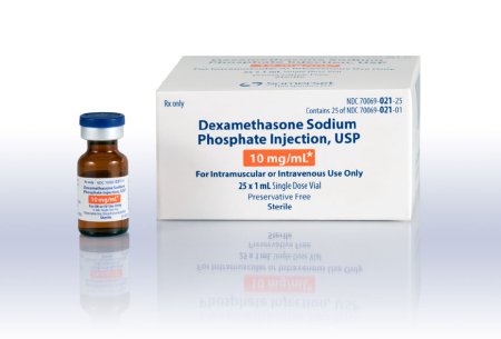 Picture of Dexamethasone Sodium Phosphate, Preservative Free 10 mg / mL Injection Single Dose Vial 1 mL70069002125