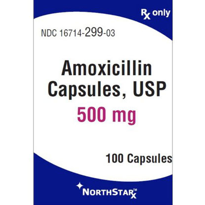 Picture of Amoxicillin 500 mg Capsule Bottle 100 Capsules16714029903