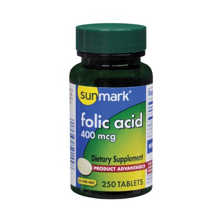 Picture of Vitamin Supplement sunmark® Folic Acid 400 mcg Strength Tablet 250 per Bottle01093989344