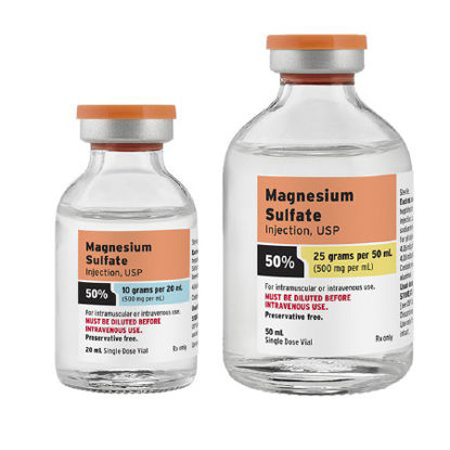 Picture of Magnesium Sulfate 50%, 500 mg / mL Injection Single Dose Vial 2 mL63323006403