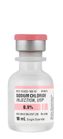 Picture of Diluent Sodium Chloride, Preservative Free 0.9% Injection Single Dose Vial 10 mL63323018610