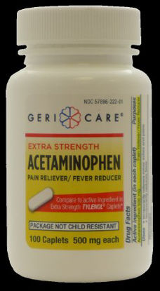 Picture of Pain Relief Geri-Care® 500 mg Strength Acetaminophen Caplet 100 per Bottle221.01