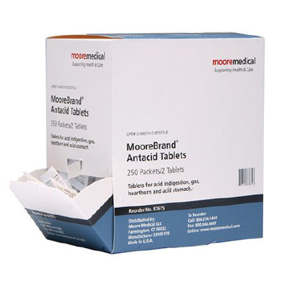Picture of Antacid McKesson Brand 420 mg Strength Tablet 250 Packets per Box, 2 Tablets per Packet87675