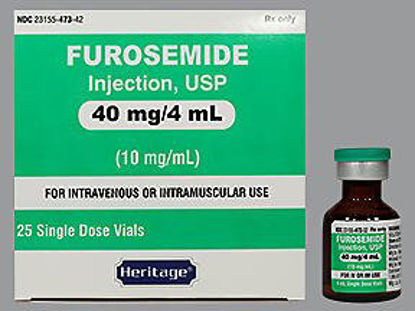 Picture of Furosemide, Preservative Free 10 mg / mL Injection Single Dose Vial 4 mL23155047342