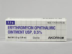 Picture of Erythromycin Base 5 mg / Gram, 0.5% Ointment Tube 3.5 Gram17478007035